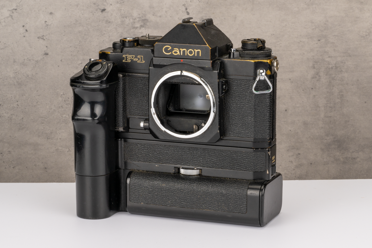 Used Canon F-1 + Power Winder 35mm SLR Camera | Bass & Bligh