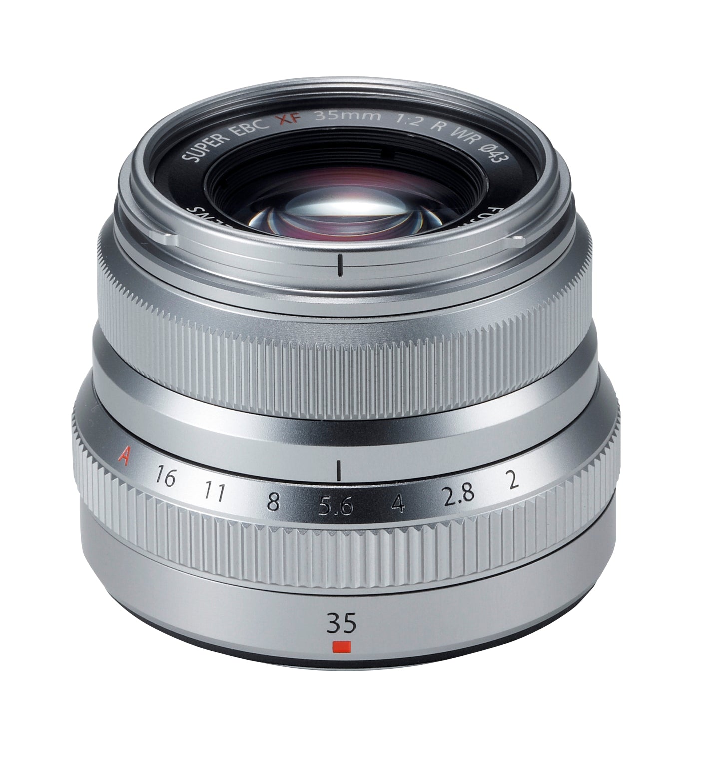 Fujifilm XF 35mm f/2 R WR lens silver