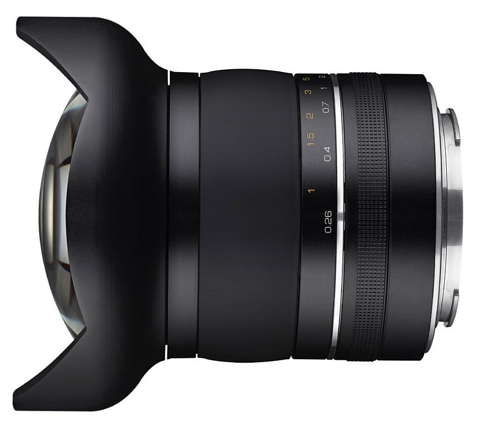 Samyang XP 10mm F3.5 Lens for NIKON F - side view
