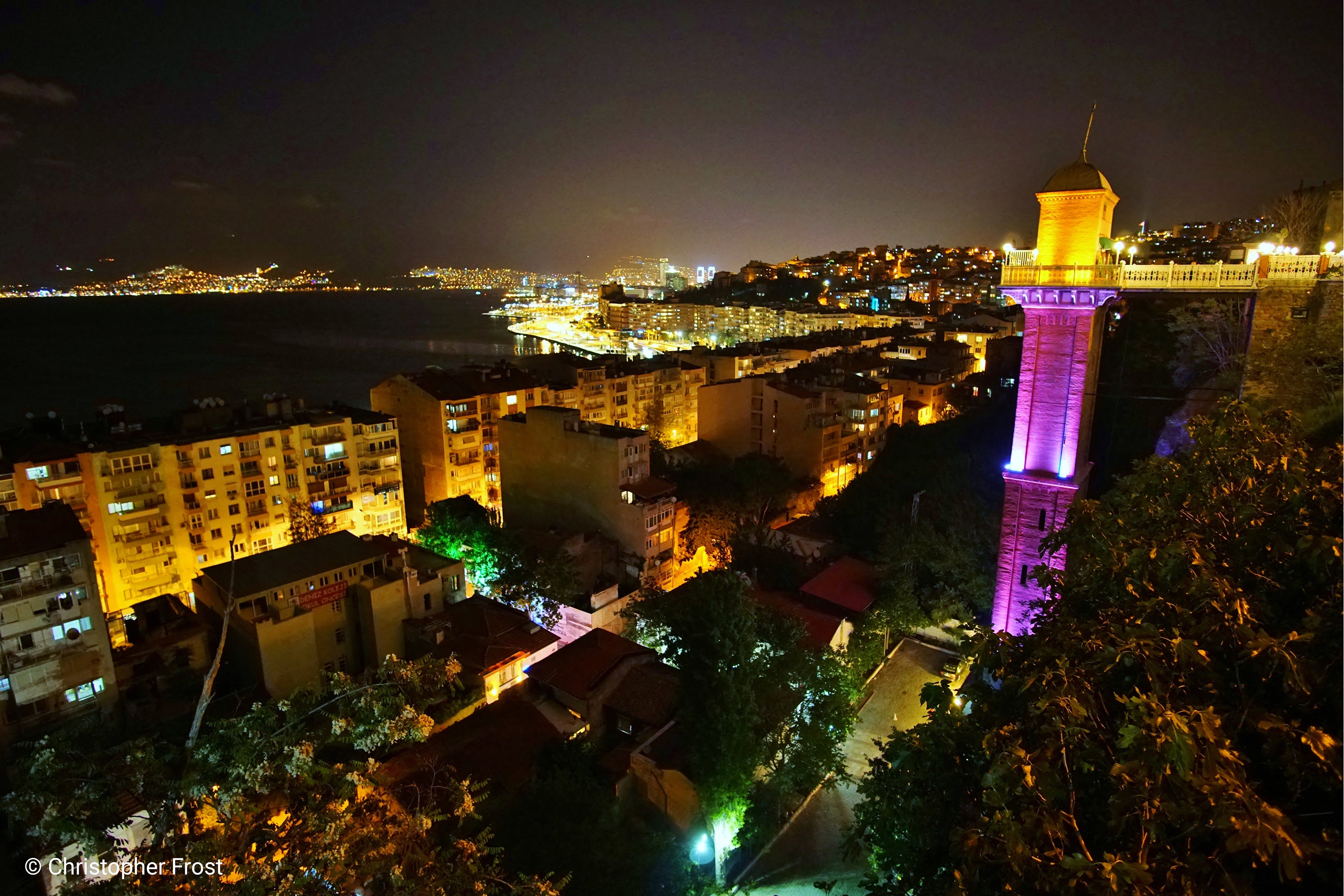 Night time city view