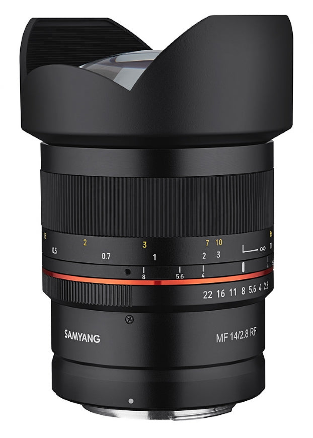 Samyang MF 14mm F2.8 CANON RF Lens - side view