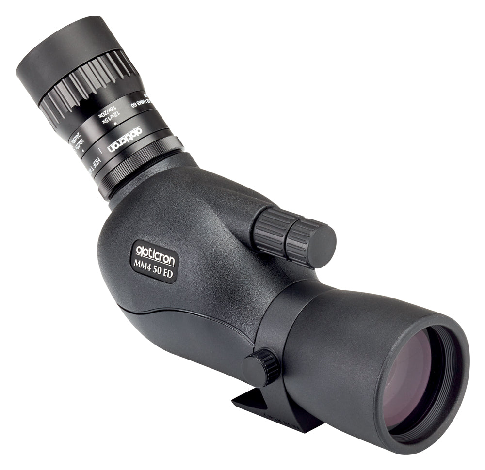 Opticron MM4 50 GA ED/45 Angled Body Spotting Scope shown with eye piece