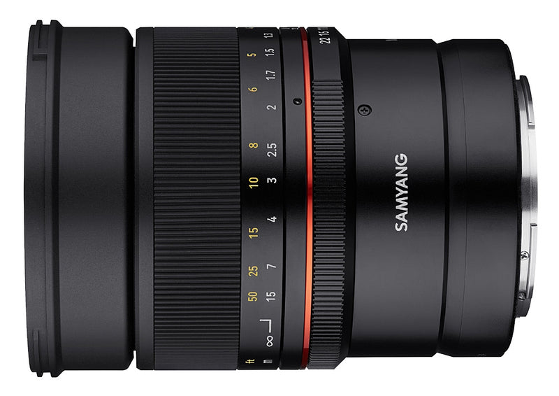 Samyang MF 85mm F1.4 Lens for NIKON Z - side view 