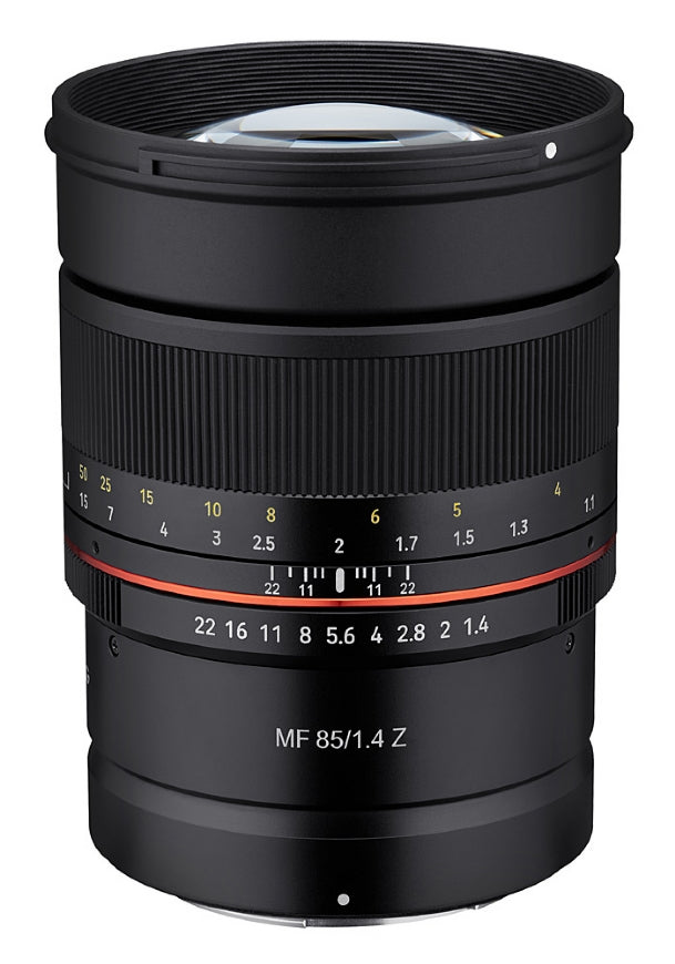 Samyang MF 85mm F1.4 Lens for NIKON Z - side view