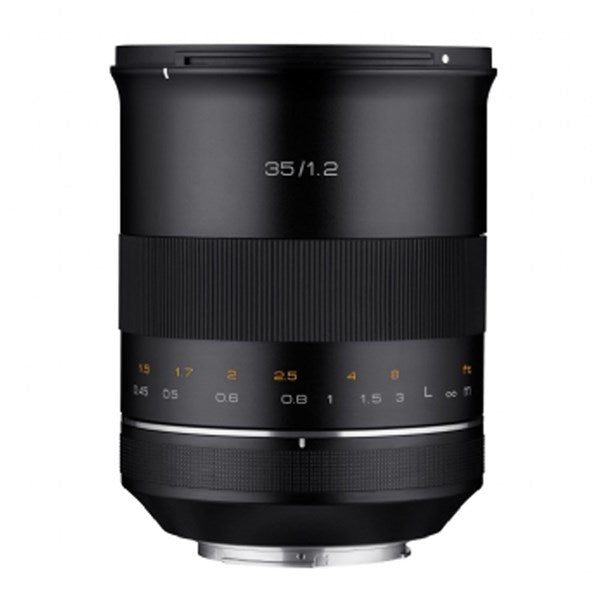 Samyang XP 35mm F1.2 lens - side view