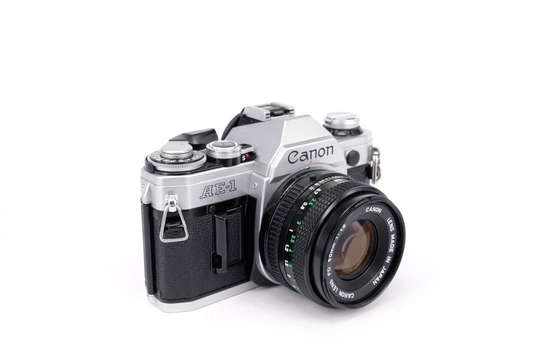 Used Canon AE-1 + 50mm f1.8 35mm SLR Camera