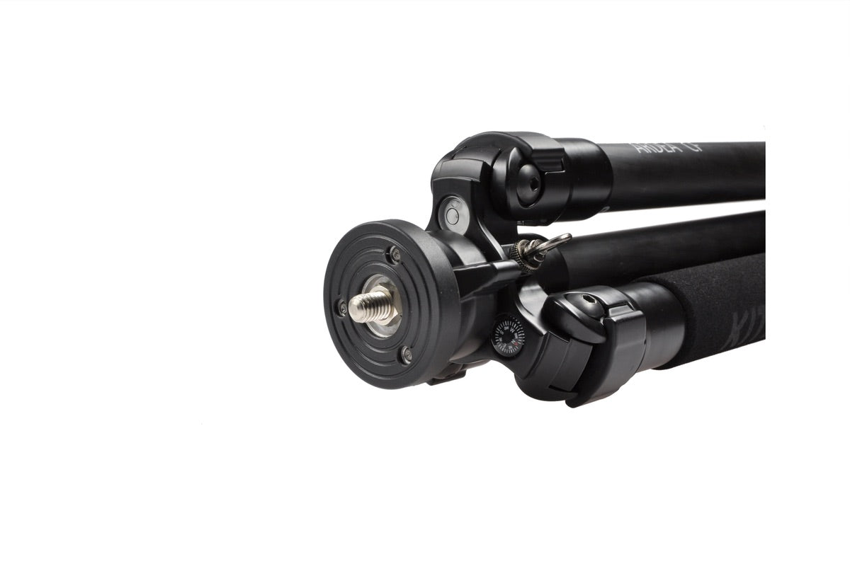 Kite Optics Ardea CF Tripod - close up of top of tripod
