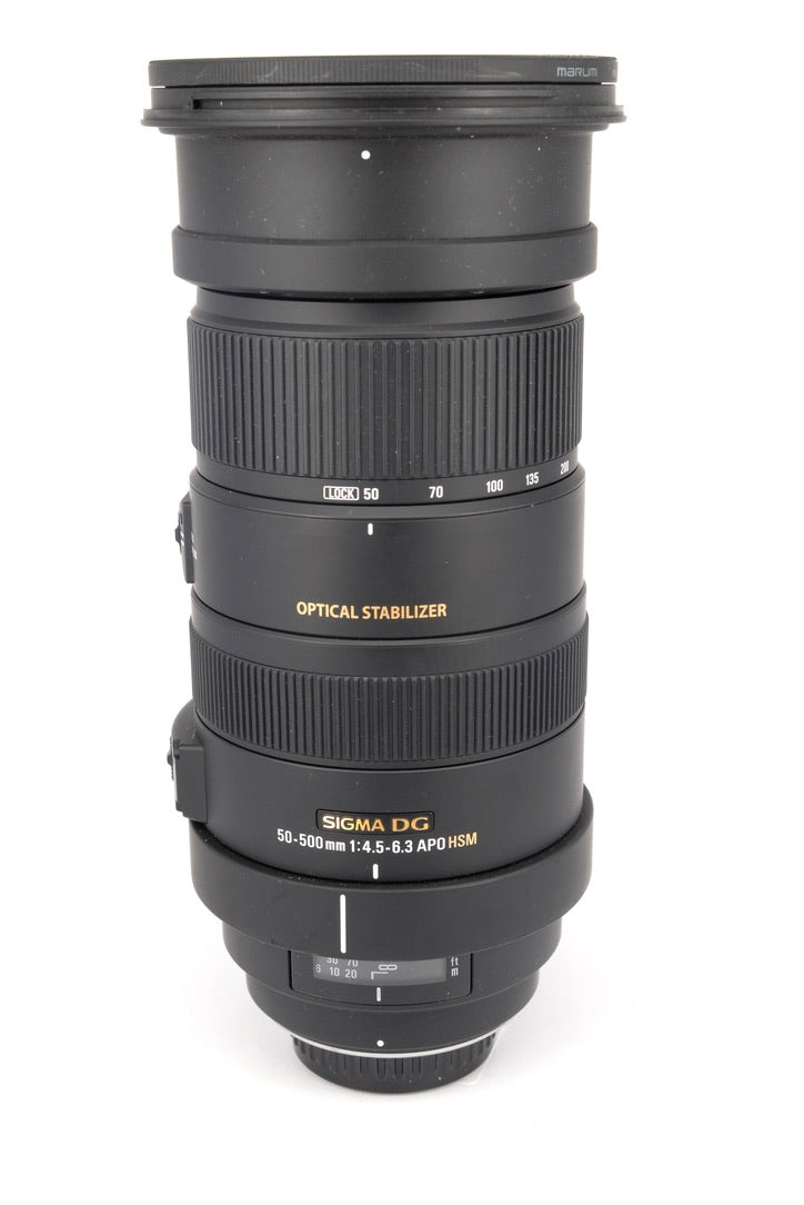 Used Sigma 50-500mm f/4.5-6.3 DG APO HSM OS - Pentax Fit