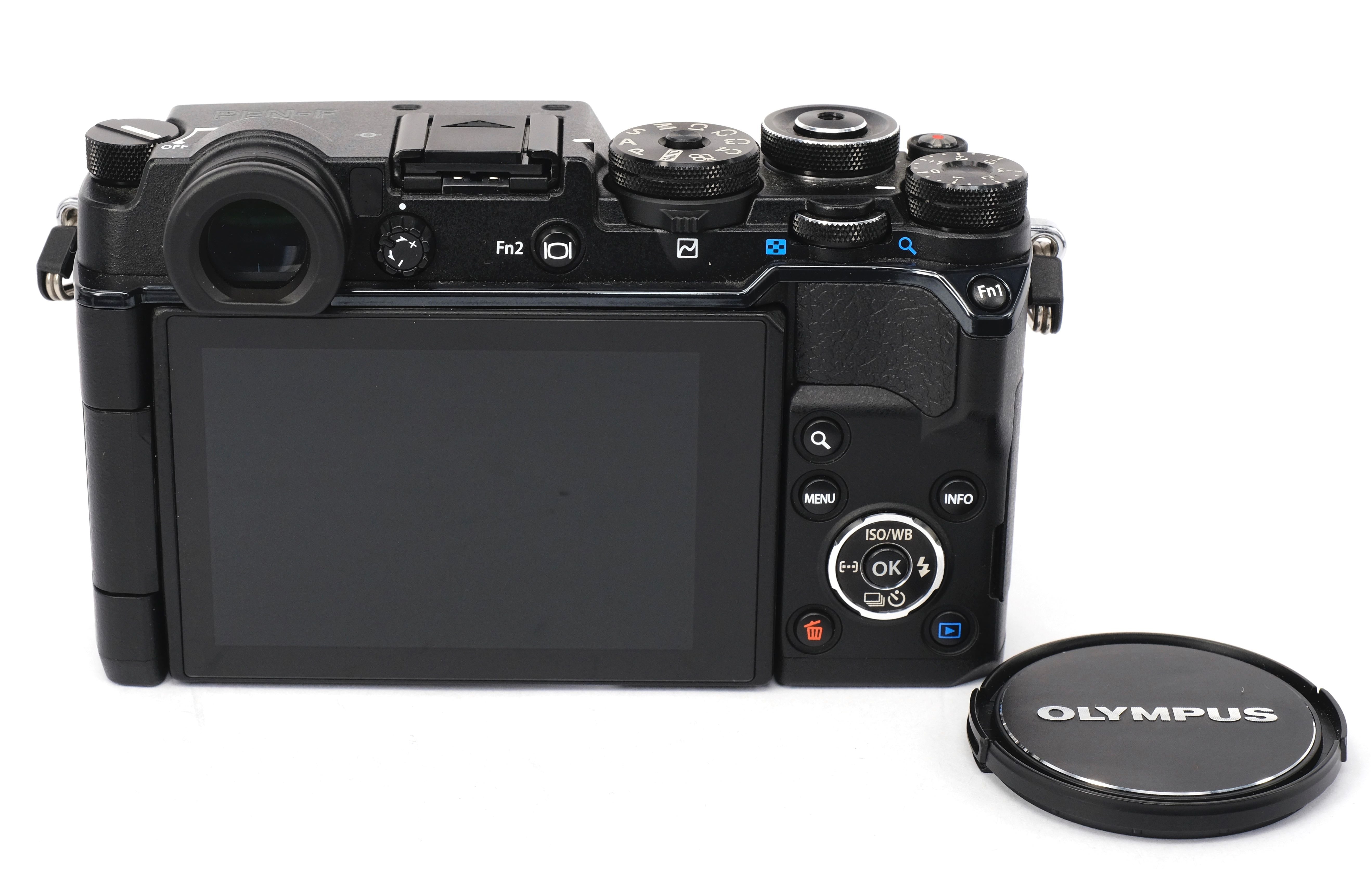 Used Olympus PEN-F Silver Digital Camera + 17mm f/1.8 Black Lens