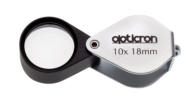 Opticron Folding Metal Loupe Magnifier 10x 18mm