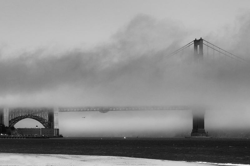 Fog and the golden gate bridge