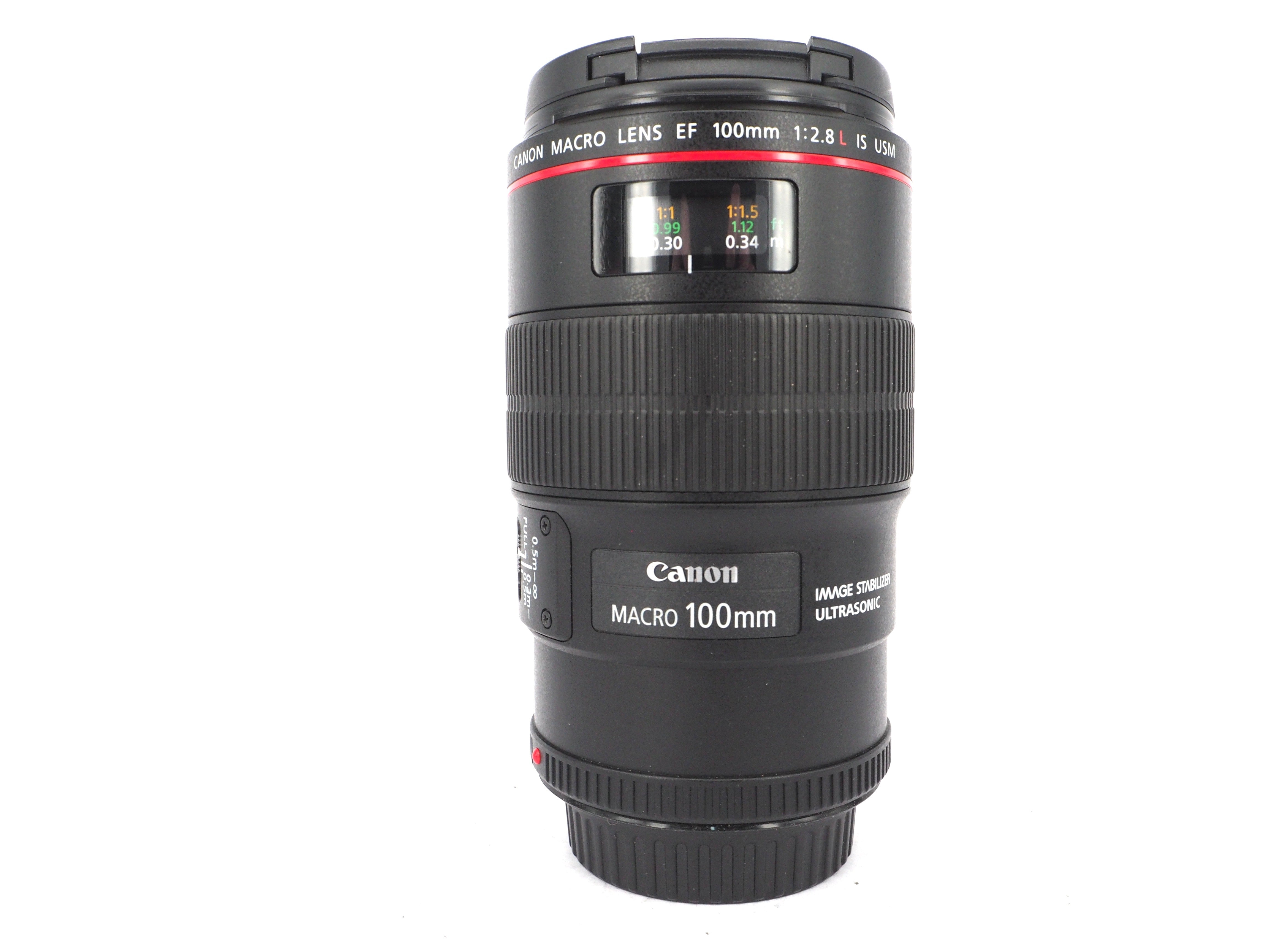 Used Canon EF 100mm f2.8L Macro IS USM Lens