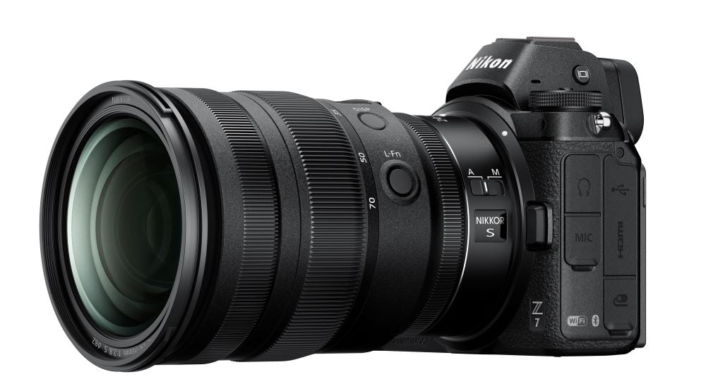 Nikon Z 24-70mm f/2.8 S Lens shown on Nikon Z7