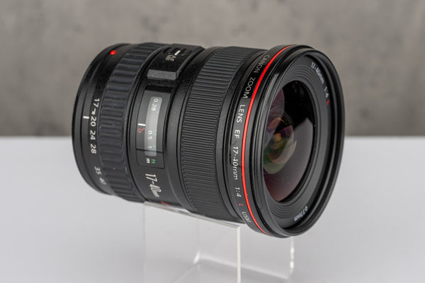 Used Canon EF 17-40mm f/4 L USM Lens.