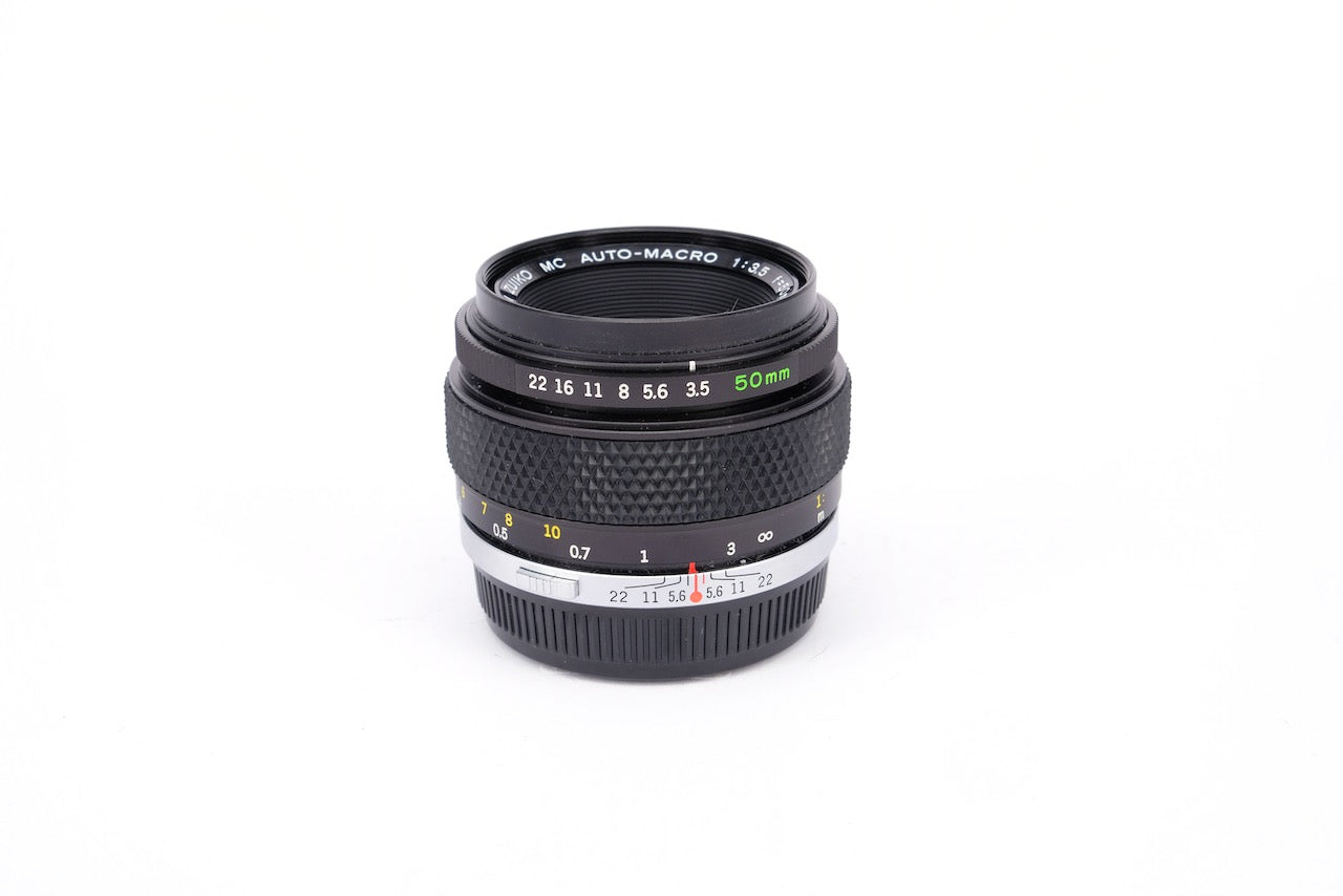 Used Olympus OM Zuiko Auto-Macro 50mm f/3.5 Lens