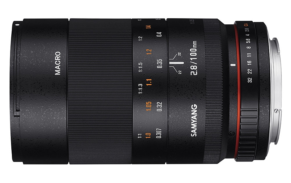 Samyang 100mm F2.8 ED UMC MACRO FUJI X - side view 