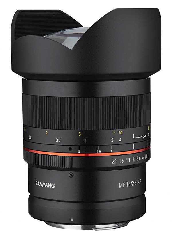 Samyang MF 14mm F2.8 CANON RF Lens  - side view 