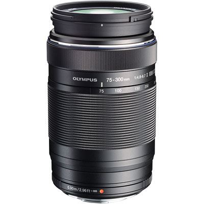 Olympus M.ZUIKO DIGITAL ED 75-300mm 1:4.8-6.7 - side view