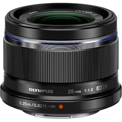 Olympus M.ZUIKO DIGITAL 25mm 1:1.8 - black - side view