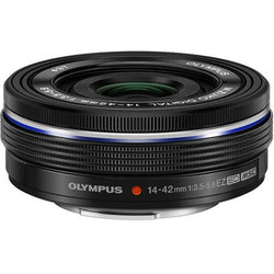 Olympus M.ZUIKO DIGITAL ED 14-42mm 1:3.5-5.6 EZ - black - side view