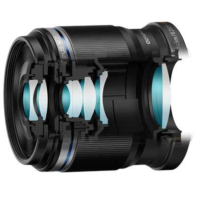 Olympus M.ZUIKO DIGITAL ED 30mm 1:3.5 Macro - side view showing internal components