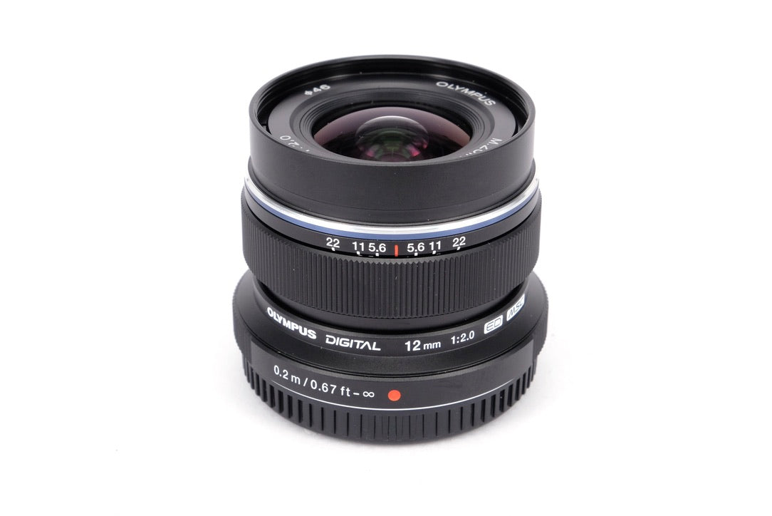 Used Olympus M.Zuiko Digital 12mm f/2 Lens - Black