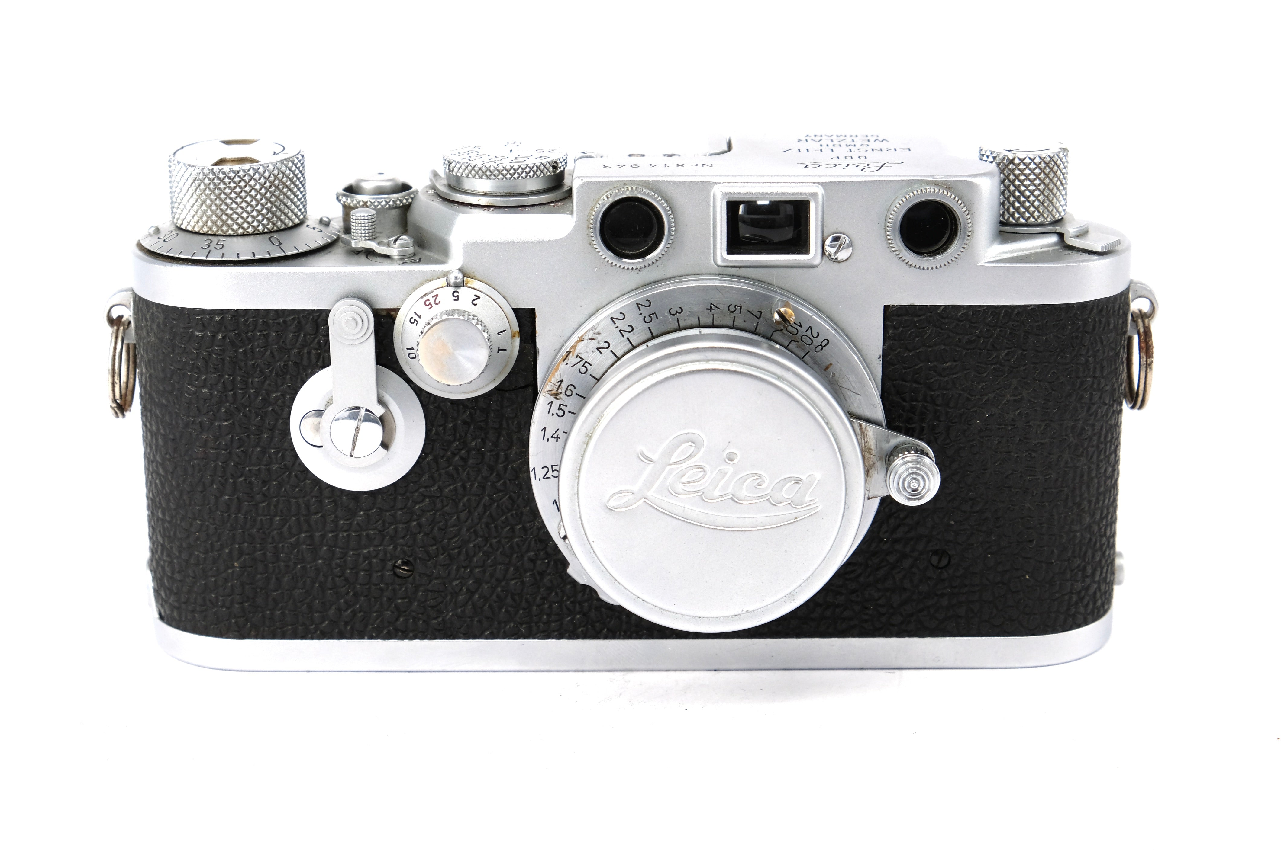 Used Leica IIIf + Elmar 3.5cm 1:35 Vintage Rangefinder Camera (Serviced)