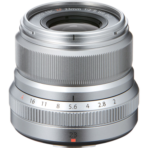 Fujifilm XF 23mm f/2 R WR lens Silver