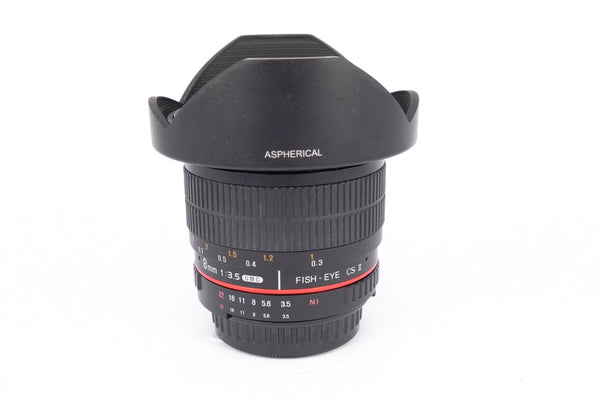 Used Walimex 8mm f/3.5 II Fisheye Nikon Fit Lens