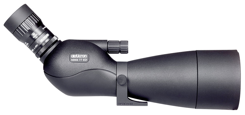 Opticron MM4 77 GA ED/45 Angled Body Spotting Scope  shown with eye piece 