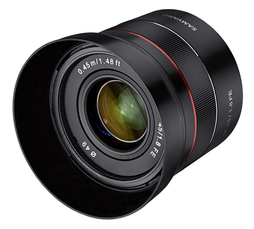 Samyang AF 45mm F1.8 SONY FE Lens with lens hood 