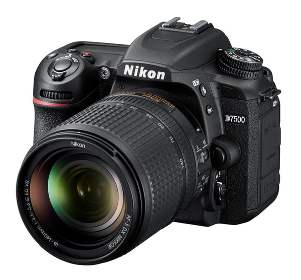 Nikon D7500 Camera & 18-140mm VR Lens - tilted view