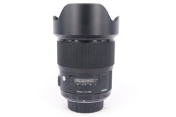 Used Sigma 20mm f/1.4 DG HSM ART - Nikon Fit