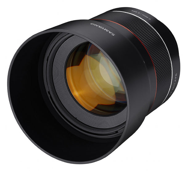 Samyang AF 85mm f1.4 SONY FE Lens with lens hood