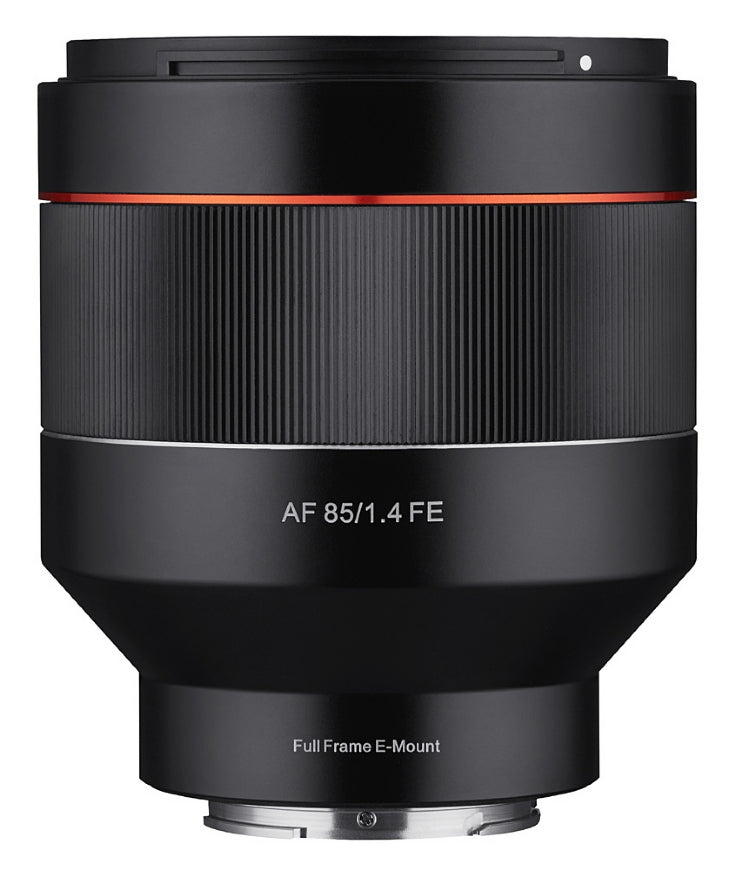 Samyang AF 85mm f1.4 SONY FE Lens - side view without lens