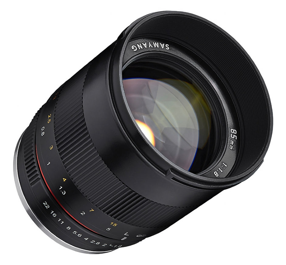 Samyang 85mm F1.8 ED UMC CS FUJI X Lens - front view 
