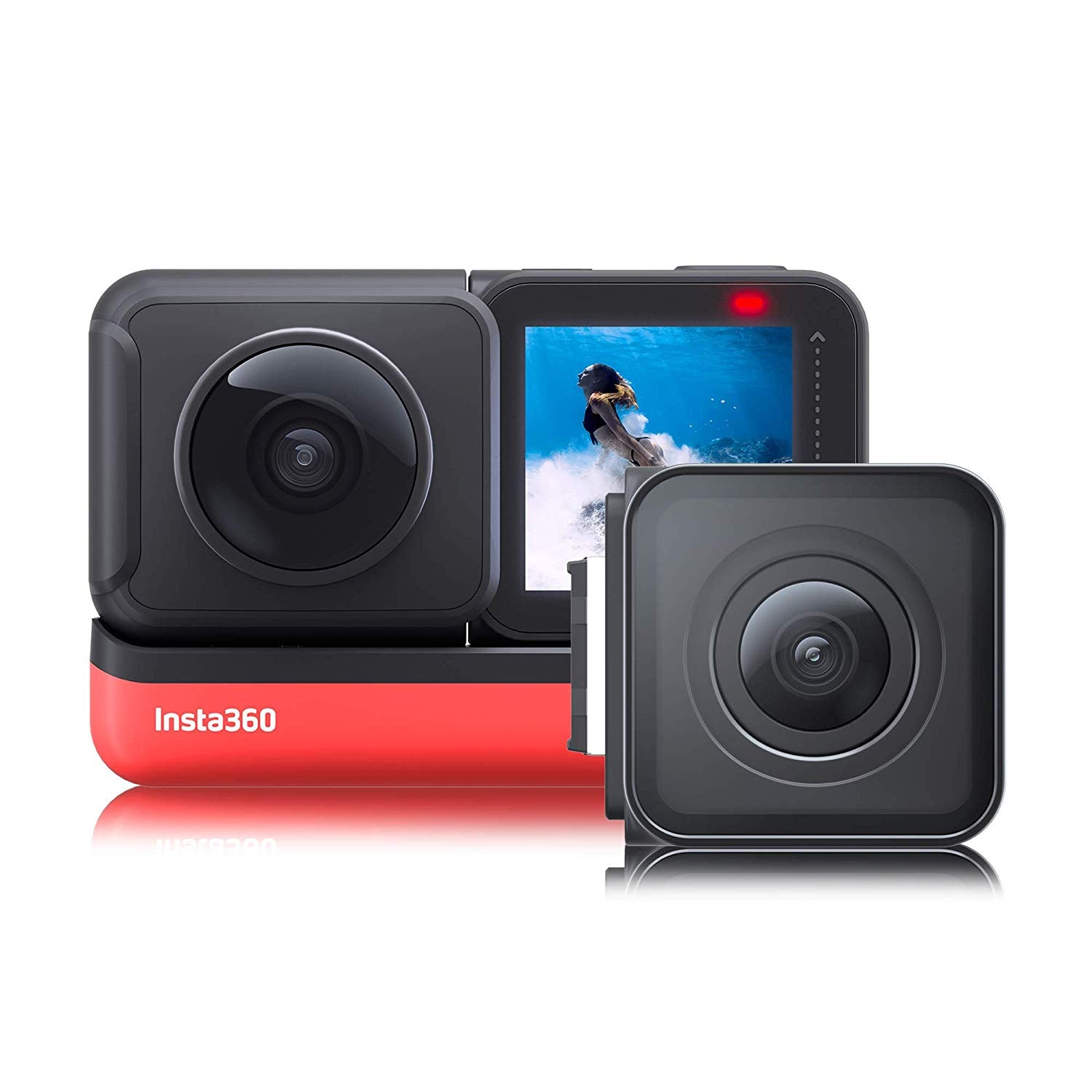 Insta360 ONE R Twin Edition  - both lenses
