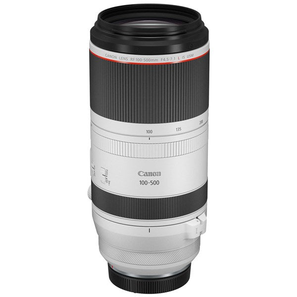 CANON RF 100-500MM F/4.5-7.1 L IS USM LENS - top and side view