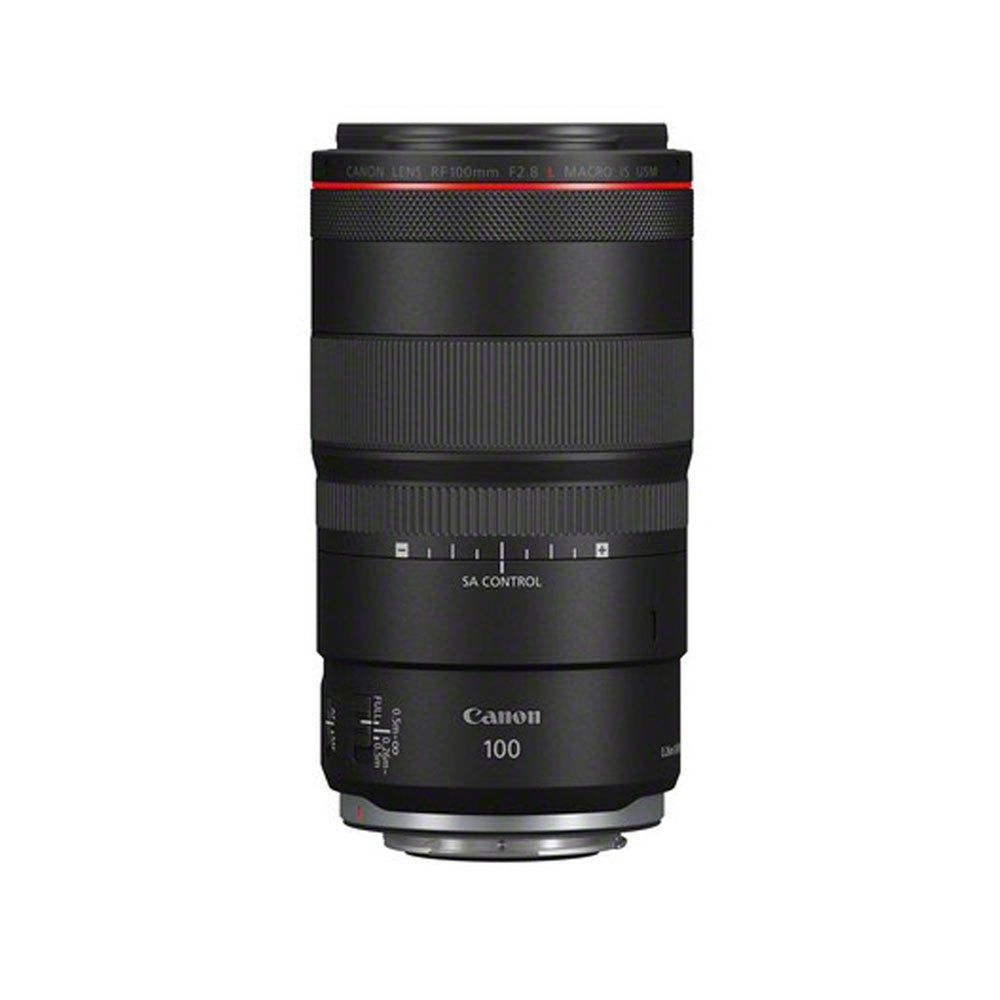 Canon RF 100mm F2.8L MACRO IS USM Lens upright view
