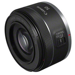 Canon RF 50mm f1.8 STM Lens - side and front view