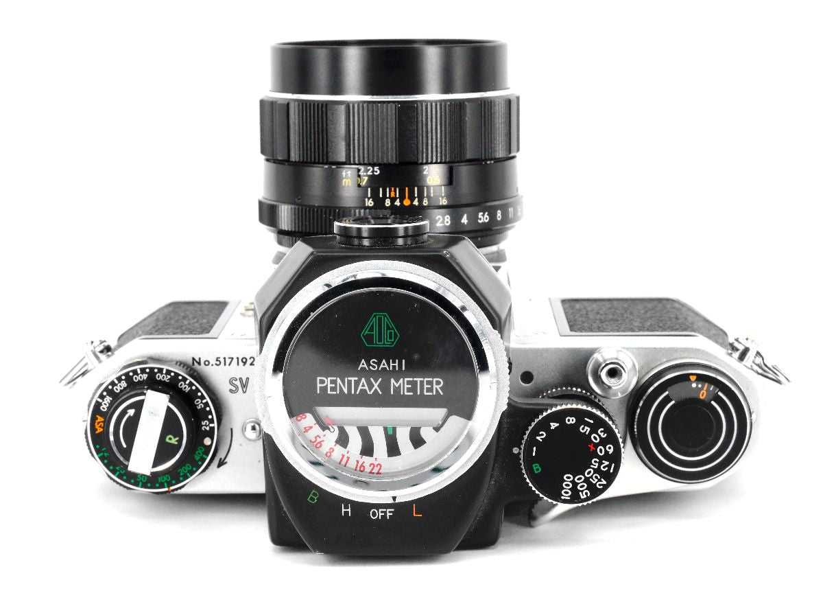 Used Pentax SV + 55mm f1.8 and Lighmter 35mm SLR  top