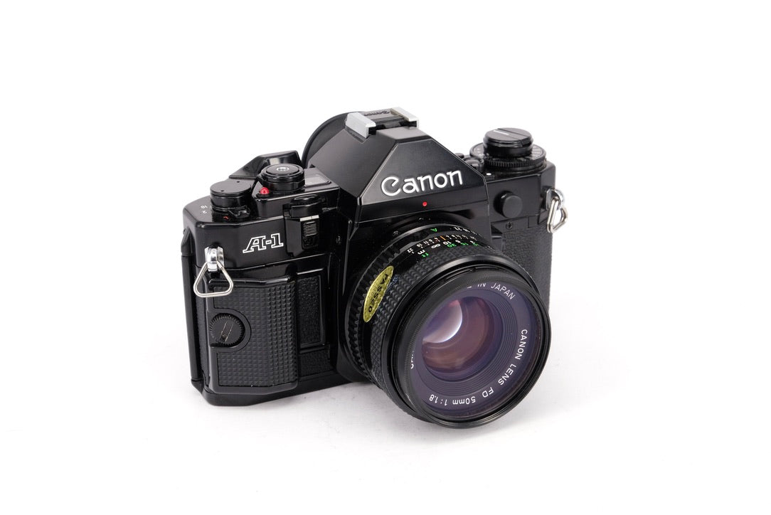 Used Canon A-1 + 50mm f/1.8 35mm SLR Camera