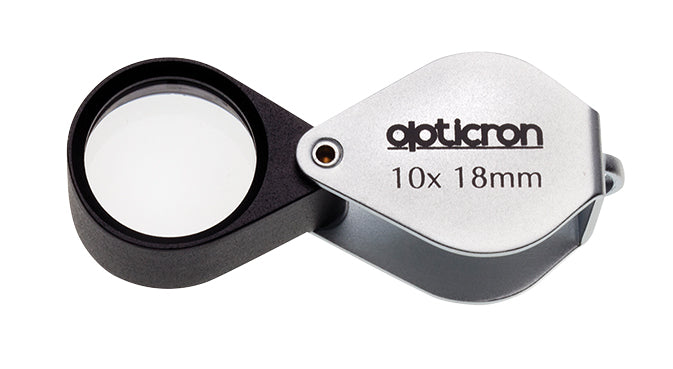 Opticron Folding Metal Loupe Magnifier 10x 18mm 
