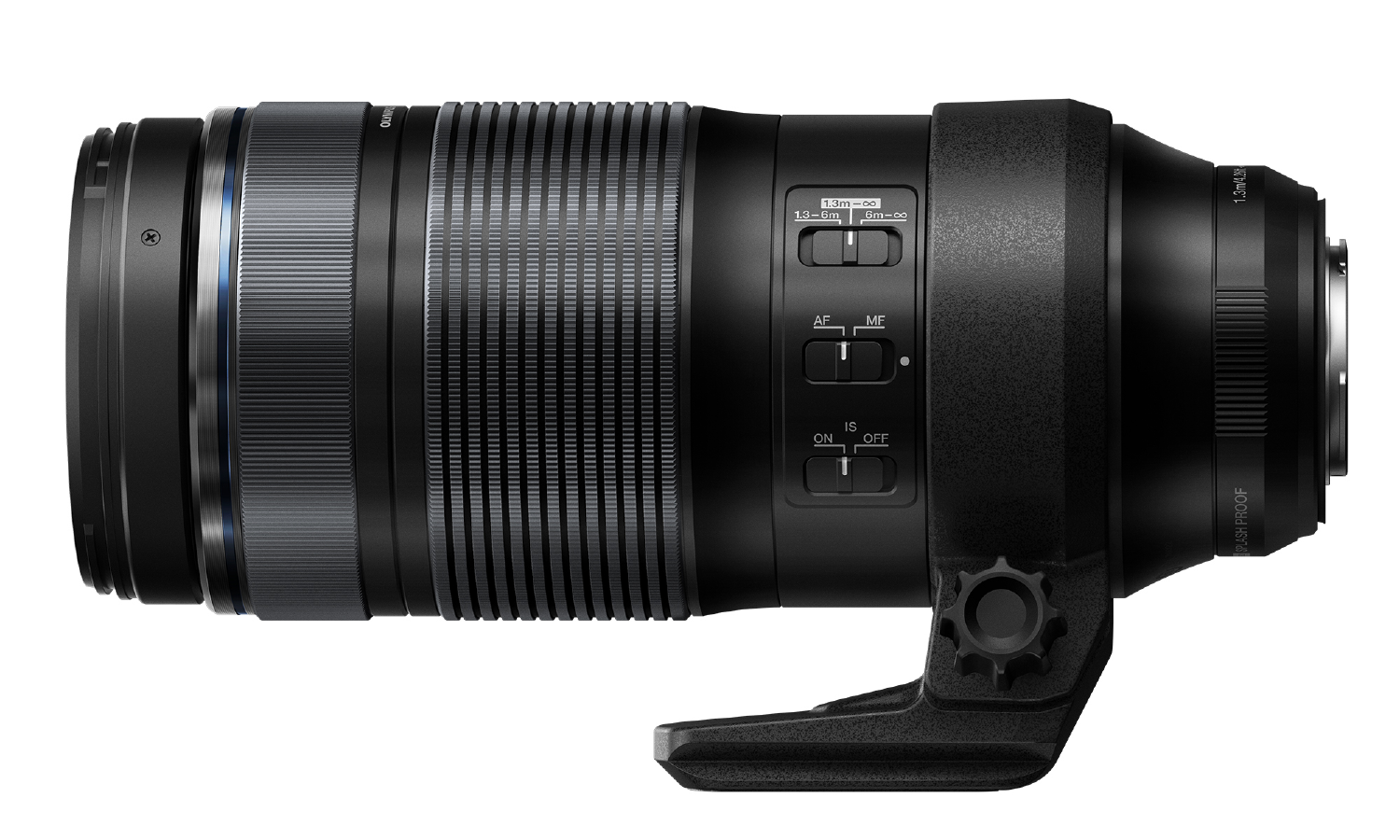 Olympus M.ZUIKO DIGITAL ED 100‑400mm F5.0‑6.3 IS - side view