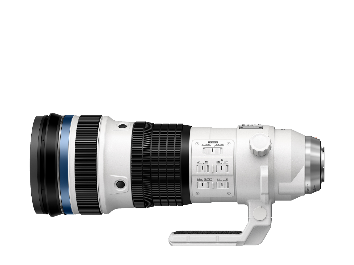 Olympus M.ZUIKO DIGITAL ED 150‑400mm F4.5 TC1.25X IS PRO - white - side view