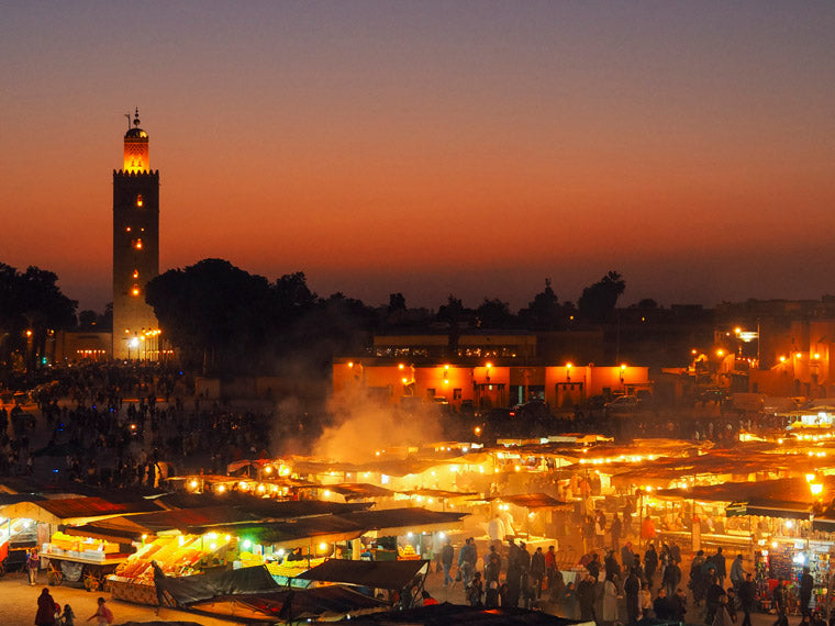 Scenic view at dusk