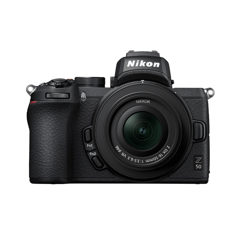 Nikon Z50 camera 16-50mm lens - front view