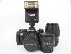 Used Praktica BX20 Triple lens 35mm Camera kit 