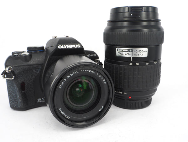 Used Olympus E-450 Twin lens Kit Digital SLR Camera