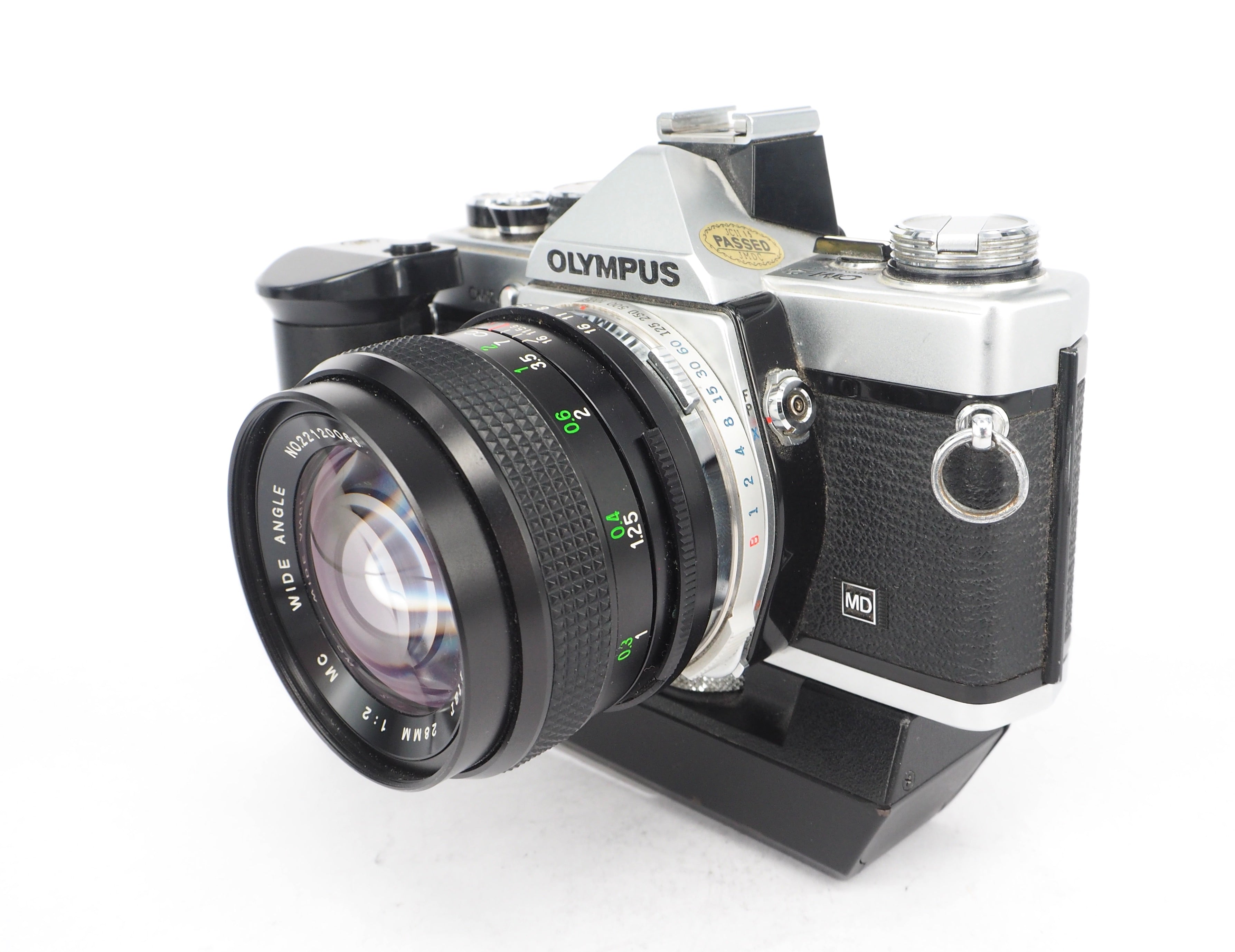 Used Olympus OM2n + Vivitar 28mm 50mm f2.8 35mm SLR Camera